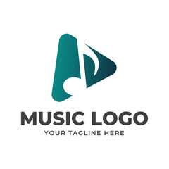 Music vector logo graphic modern abstract