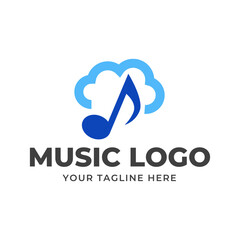 Music vector logo graphic modern abstract