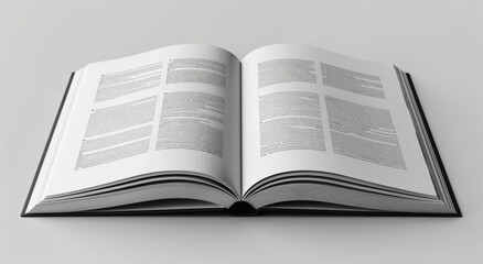 Obraz premium Photorealistic blank A4 brochure mockup on a grey background