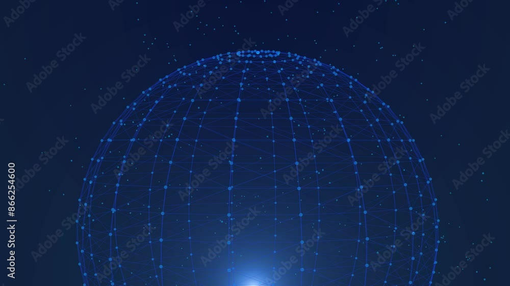 Poster digital globe global communication, network technology global communication network concept. plexus 