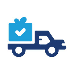 Shipping delivered icon
