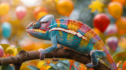 chameleon on a branch