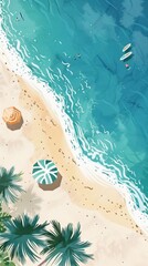 Fototapeta premium Beach shoreline outdoors nature.