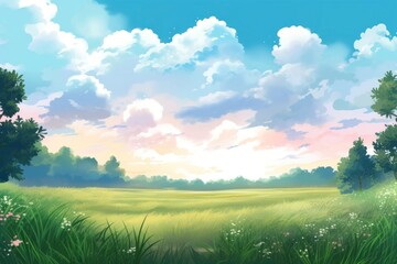 Meadow landscape grassland outdoors nature.