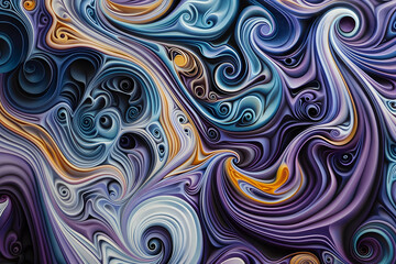 Harmonious Swirls: A Symphony of Colors and Shapes in Abstract Pattern Art