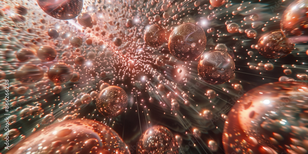 Poster abstract illustration of singularity concept. origin of life. space and science. background image. c