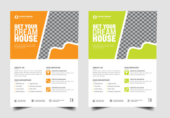 Construction Flyer A4 Template, Corporate construction tools flyer Bundle set, home improvement and repair flyer, Renovation  Flyer