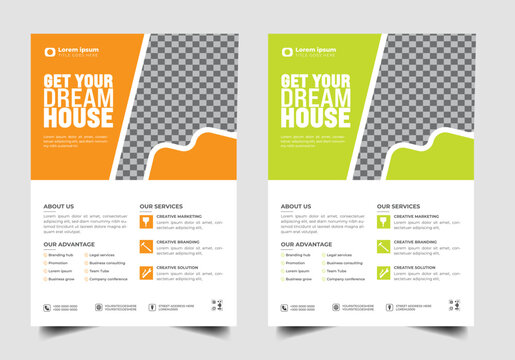 Construction Flyer A4 Template, Corporate construction tools flyer Bundle set, home improvement and repair flyer, Renovation  Flyer