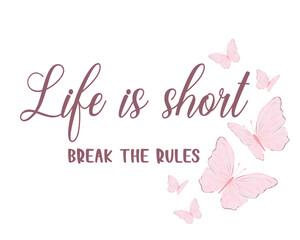 black flock of butterfly design watercolor