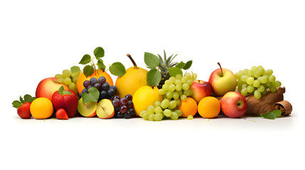 Variety of Citrus and Mixed Fruits with Copy Space.Fresh Fruit Background