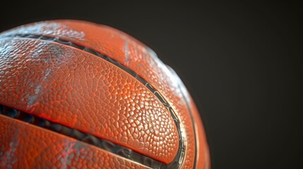 Close-Up Of A Basketball On A Studio Background, High Quality Background