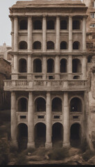 Obraz premium Collection of Ancient city or old city Building in the old city isolated on a transparent background