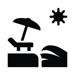 Sea beach icon