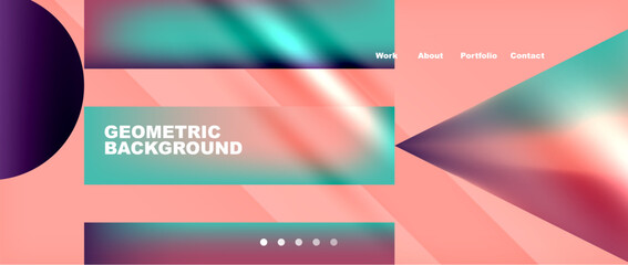 Colorful geometric background with circles. Vector Illustration For Wallpaper, Banner, Background, Card, Book Illustration, landing page