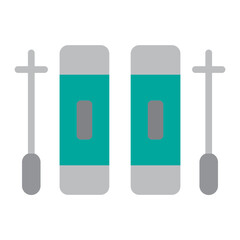 Skis Vector Flat Icon Design