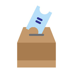 Ticket Box Vector Flat Icon Design