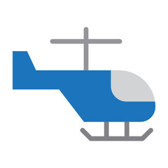 Helicopter Vector Flat Icon Design