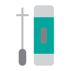 Skiing Vector Flat Icon Design