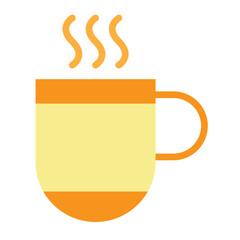 Hot Coffee Vector Flat Icon Design