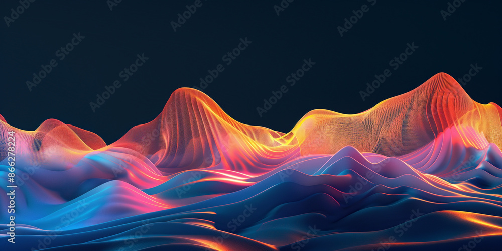 Wall mural abstract colorful background with wave lines. texture for creativity and design