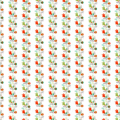 Christmas flourishes swirl holly leaves Seamless Pattern