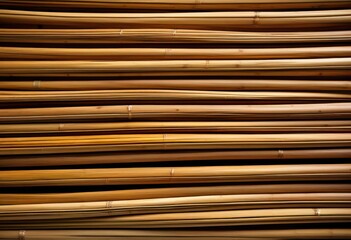 Obraz premium detailed view woven bamboo mat handmade craft pattern close, texture, natural, material, traditional, design, background, closeup, weave, macro, straw, matting,