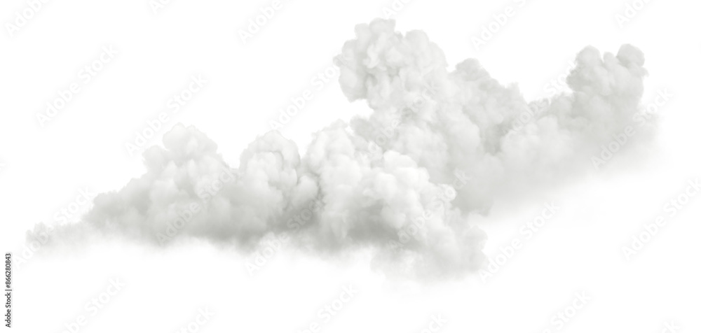Wall mural isolate celestial neat clouds on transparent backgrounds 3d illustrations png