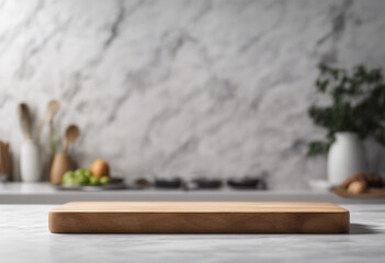 Kitchen podium background food product stand table pedestal display wooden platform Empty podium cou