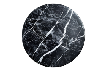 Marble stone table top isolated on transparent background
