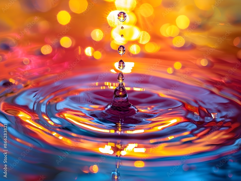 Poster spectrum of colors captured in a single water drop