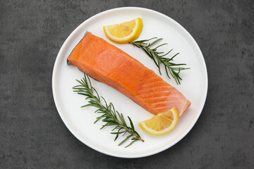 Raw Salmon Fillet Fish, food preparation
