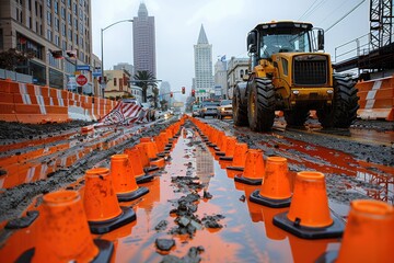 barricade in street safety professional photography