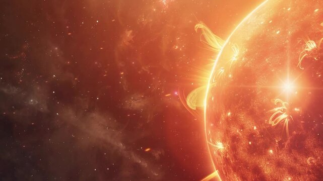 Sun surface taken from a space satellite camera