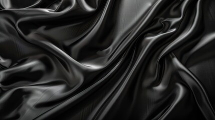 Fototapeta premium Elegant Black Fabric Drapery