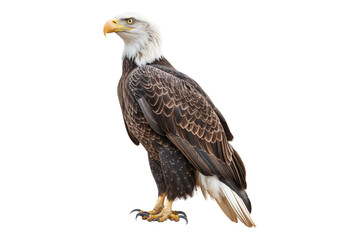 Fototapeta premium Bald eagle isolated on transparent background