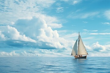 Fototapeta premium Sailing boat watercraft sailboat outdoors.