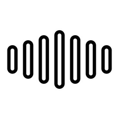 Audio Wave Line Icons Design