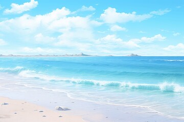 Fototapeta premium Beach outdoors horizon scenery. 