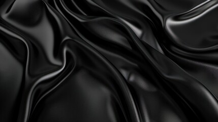 Fototapeta premium Abstract Draped Black Fabric Texture