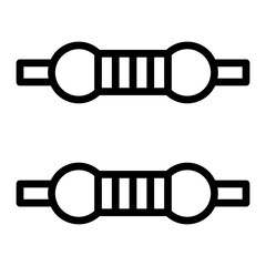 Resistor Line Icons Design