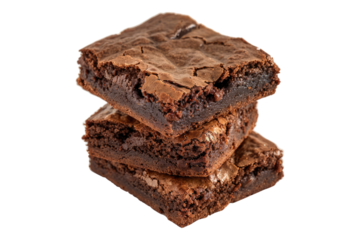Brownies isolated on transparent background
