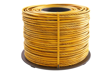 Cable roll pack isolated on transparent background