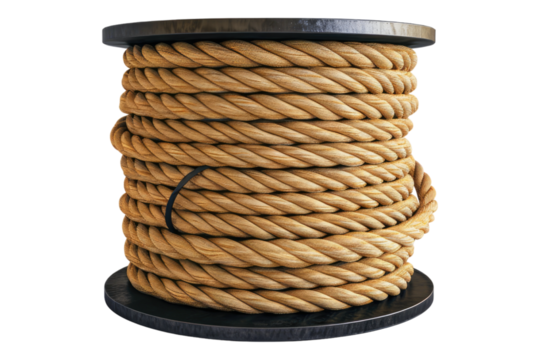 Cable roll pack isolated on transparent background