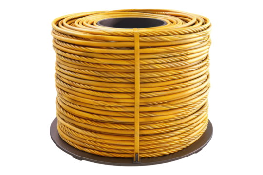 Cable roll pack isolated on transparent background