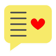 Love Message Vector Flat icon design