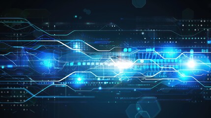 Obraz premium Abstract Digital Network and Technology Background