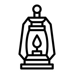 Obraz premium Gas Lamp Line Icon Design