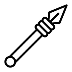 Spear Line Icon Design