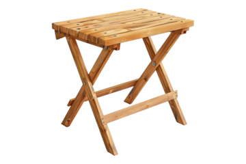 Folding table isolated on transparent background