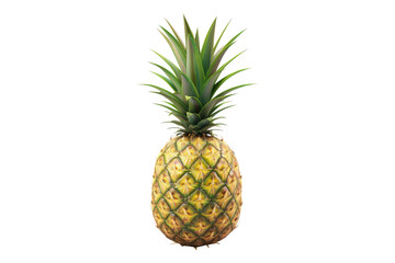 Funny pineapple isolated on transparent background